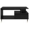 vidaXL Coffee Table Black Oak 90 x 49 x 45 cm Engineered Wood