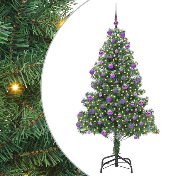 vidaXL Christmas Tree with 300 LEDs with Stand Green 180 cm PVC