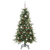 vidaXL Artificial Hinged Christmas Tree Green 150 cm PE and PVC