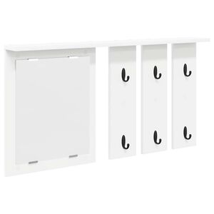 vidaXL Wall-Mounted Coat Rack White 85 x 10 x 45 cm Engineered wood