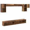 vidaXL TV Wall Units with LED with LED 6 pcs Old Wood Engineered Wood