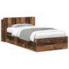 vidaXL Bed Frame with Storage Old Wood 75 x 190 cm Engineered Wood