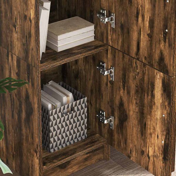 vidaXL Desk 2 pcs Smoked Oak