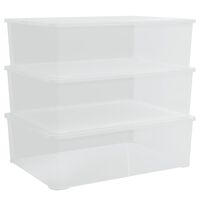 vidaXL Plastic Storage Boxes 3 pcs 25 L Stackable