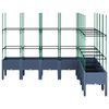 vidaXL Garden Planter with Trellis Blue Grey 200x160x142.5 cm PP