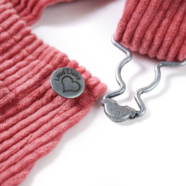 Kids' Overall Dress Corduroy Pink 140