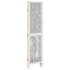vidaXL Room Divider 4 Panels White Solid Wood Paulownia
