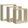 vidaXL Wall Cube Shelves 3 pcs Sonoma Oak