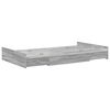vidaXL Storage Bed Frame Grey Sonoma 120 x 190 cm Engineered Wood