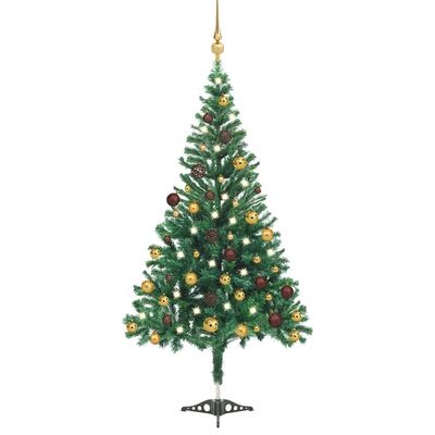 vidaXL Artificial Christmas Tree with LEDs&Ball Set 180cm 564 Branches