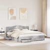 vidaXL Bed Frame Concrete Grey 180 x 200 cm Engineered Wood