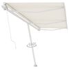 vidaXL Freestanding Manual Retractable Awning 600x350 cm Cream