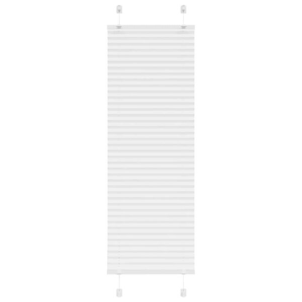 vidaXL Pleated Blind White 50x100 cm Fabric Width 49.4 cm Polyester