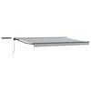 vidaXL Electric Retractable Awning Anthracite and White 4.5 x 3.5 m