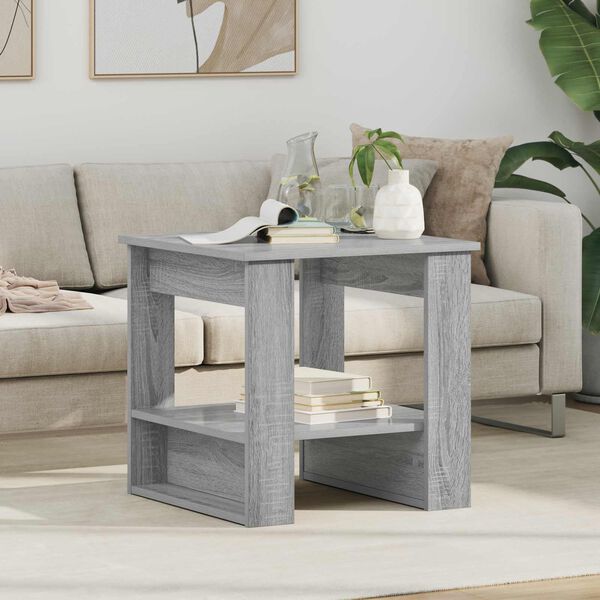 vidaXL Coffee Table Grey Sonoma 51 x 50 x 50 cm Engineered Wood
