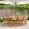 vidaXL Folding Garden Chairs 8 pcs Beige Solid Wood Acacia