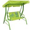 vidaXL Swing Chair | Green | Steel | Medium | Seats 2 | Swing Seat | Rectangular