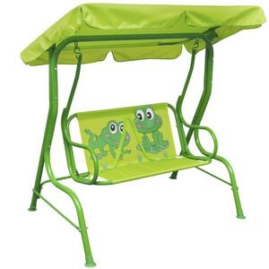 vidaXL Swing Chair | Green | Steel | Medium | Seats 2 | Swing Seat | Rectangular