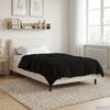 vidaXL Full Year Duvet Quilted Black 140 x 200 cm Microfiber