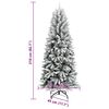 vidaXL Artificial Christmas Tree with 300 LEDs with Stand White 210 cm