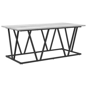 vidaXL Coffee Table Grey 100 x 50 x 40 cm Engineered Wood and Metal