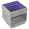 vidaXL Coffee Table with Infinity LED Concrete Grey 50x50x50 cm