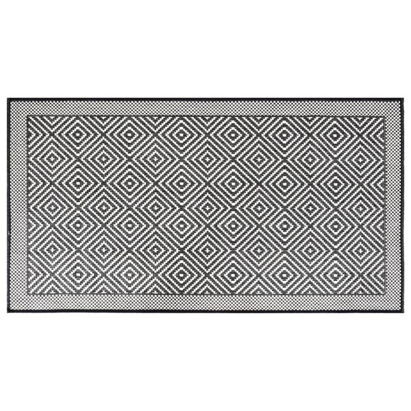 vidaXL Outdoor Rug Grey and White 80x150 cm Reversible Design