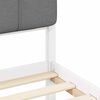 vidaXL Bed Frame with Upholstered Headboard Light Grey 140 x 190 cm