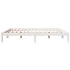 vidaXL Extra Long Bed Frame without Mattress White 200x210 cm Solid Wood Pine