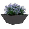 vidaXL Garden Planter 5 pcs Black 35 x 35 x 15 cm Cold-rolled Steel