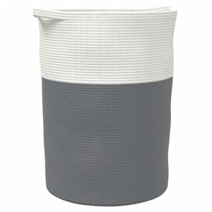 vidaXL Storage Basket Grey and White &Oslash;49x65 cm Cotton