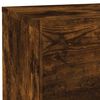 vidaXL Bedside Cabinet with LED Lights Smoked Oak 70x36x40.5 cm