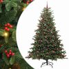 vidaXL Artificial Christmas Tree with 300 LEDs with Stand Green 210 cm