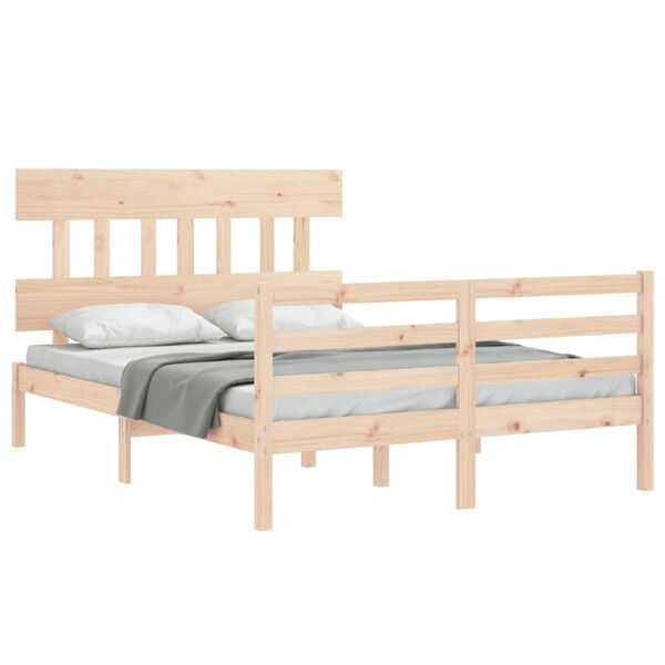 vidaXL Bed Frame without Mattress 140x200 cm Solid Wood
