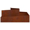 vidaXL Garden Planter Brown 100 x 100 x 50 cm Weathering Steel