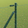 vidaXL Fence Post Green 50 x 1.5 m (50 mm mesh) Steel and PVC