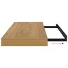 vidaXL Wall Shelf 2 pcs Brown 60 x 23 x 4 cm Engineered Wood