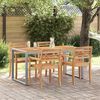 vidaXL Garden Dining Table Grey 160 x 80 x 75 cm Solid Acacia Wood