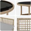vidaXL Garden Dining Set 5 pcs Beige Poly rattan