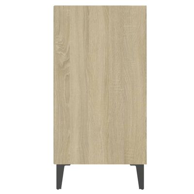 vidaXL Sideboard White and Sonoma Oak 57x35x70 cm Engineered Wood