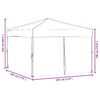 vidaXL Folding Party Tent with Sidewalls Cream 3x3 m