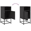 vidaXL Bedside Cabinets 2 pcs Black 36x39x78 cm Steel
