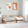 vidaXL Daybed with Drawers without Mattress White 80x200 cm Solid Wood