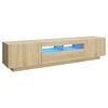vidaXL TV Cabinet with LED Lights Sonoma Oak 180x35x40 cm