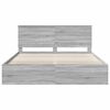 vidaXL Bed Frame Grey Sonoma 180 x 200 cm Solid Pine Wood