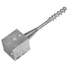 vidaXL Ground Spikes 2 pcs Silver 12x12x56 cm Galvanised Steel
