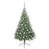 vidaXL Artificial Pre-lit Christmas Tree Green 180 cm PVC