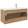 vidaXL Sink Cabinet with Built-in Basin and Faucet Artisan Oak