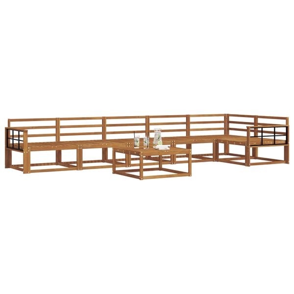 vidaXL Outdoor Sofa Set 7 pcs Natural Solid Acacia Wood
