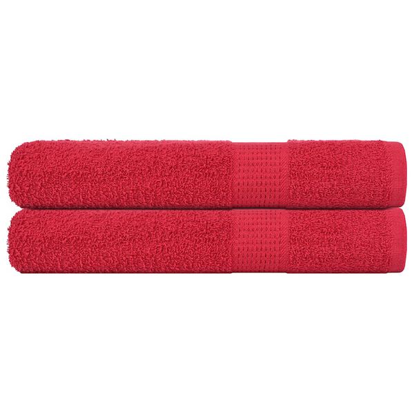 vidaXL Towels "FROGN" 2 pcs Red 100x200 cm 360 gsm